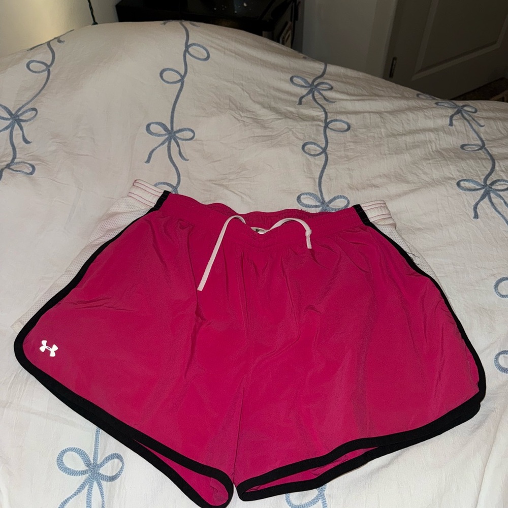 Under Armour Pink Athletic Shorts Lightweight Performance